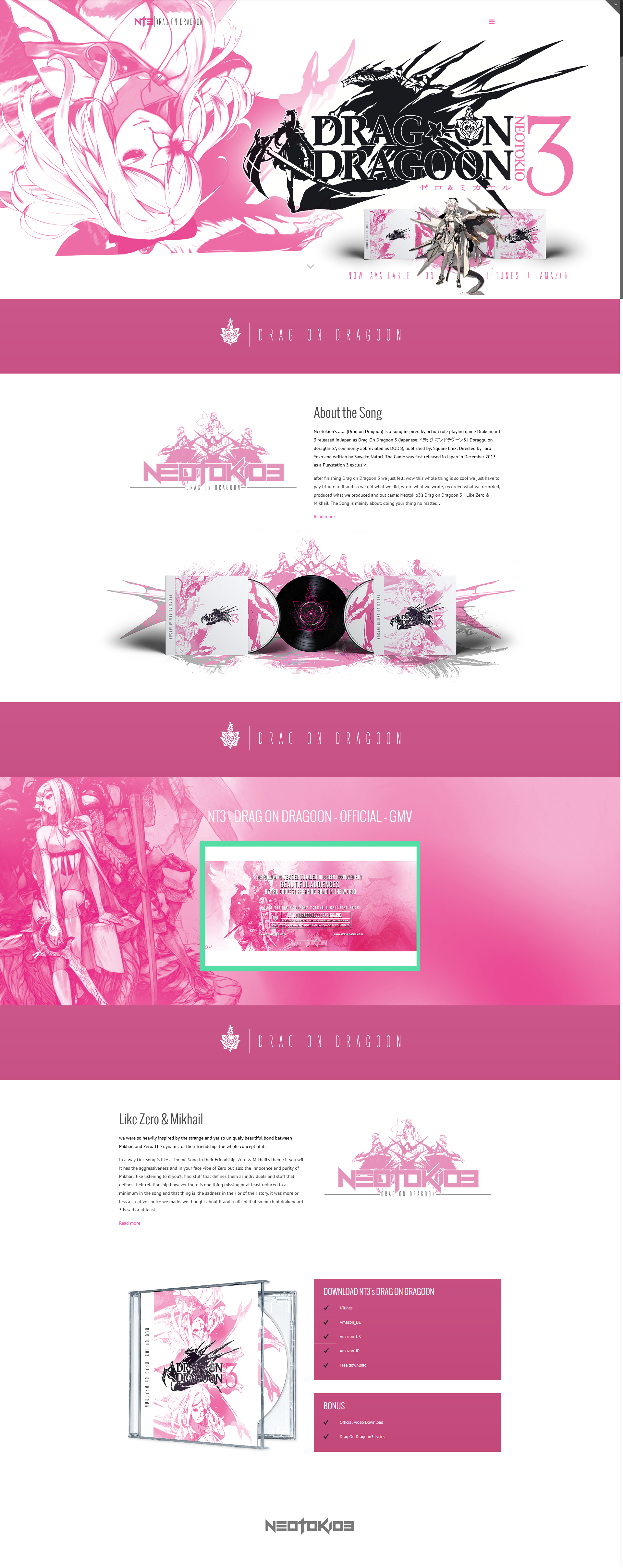 Neotokio3 Drag on Dragoon Original Website Screenshot